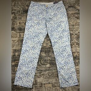 Vineyard Vines Slim Fit Breaker Pants Mens 30x30 Blue All Over Fish Print